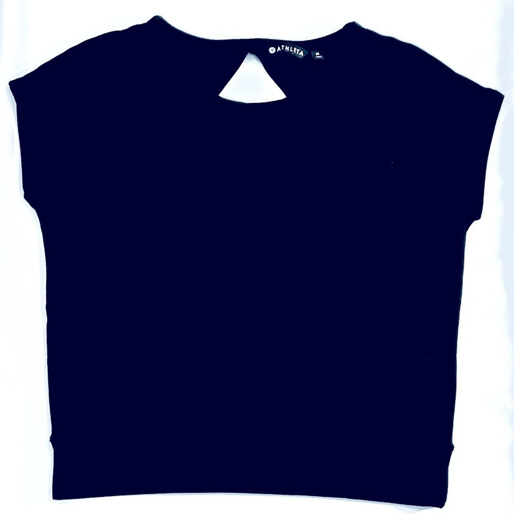 Athleta Practice Muscle Tee w/ keyhole back opening